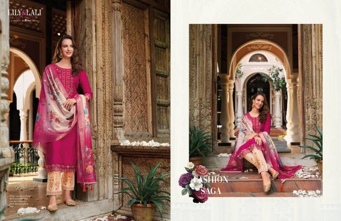 Meenakari Vol 4 By Lily And Lali Embroidery Kurti With Bottom Dupatta Wholesale Shop In Surat